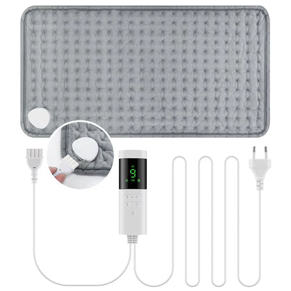 Experience Ultimate Comfort with Our 30x60 cm Electric Heating Pad for Back, Neck & Shoulders - Washable, Winter-Ready with 9 Temperature Settings and 4 Timer Options!
