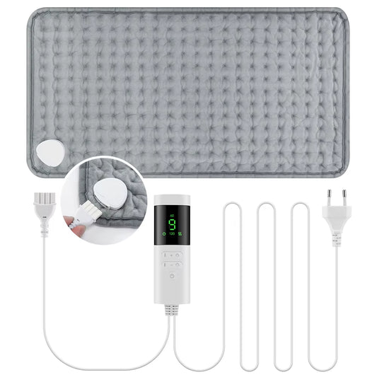 Experience Ultimate Comfort with Our 30x60 cm Electric Heating Pad for Back, Neck & Shoulders - Washable, Winter-Ready with 9 Temperature Settings and 4 Timer Options!